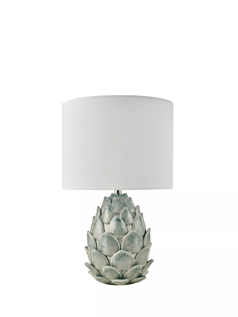Laura Ashley blue ceramic table lamp linen shade imported from the UK