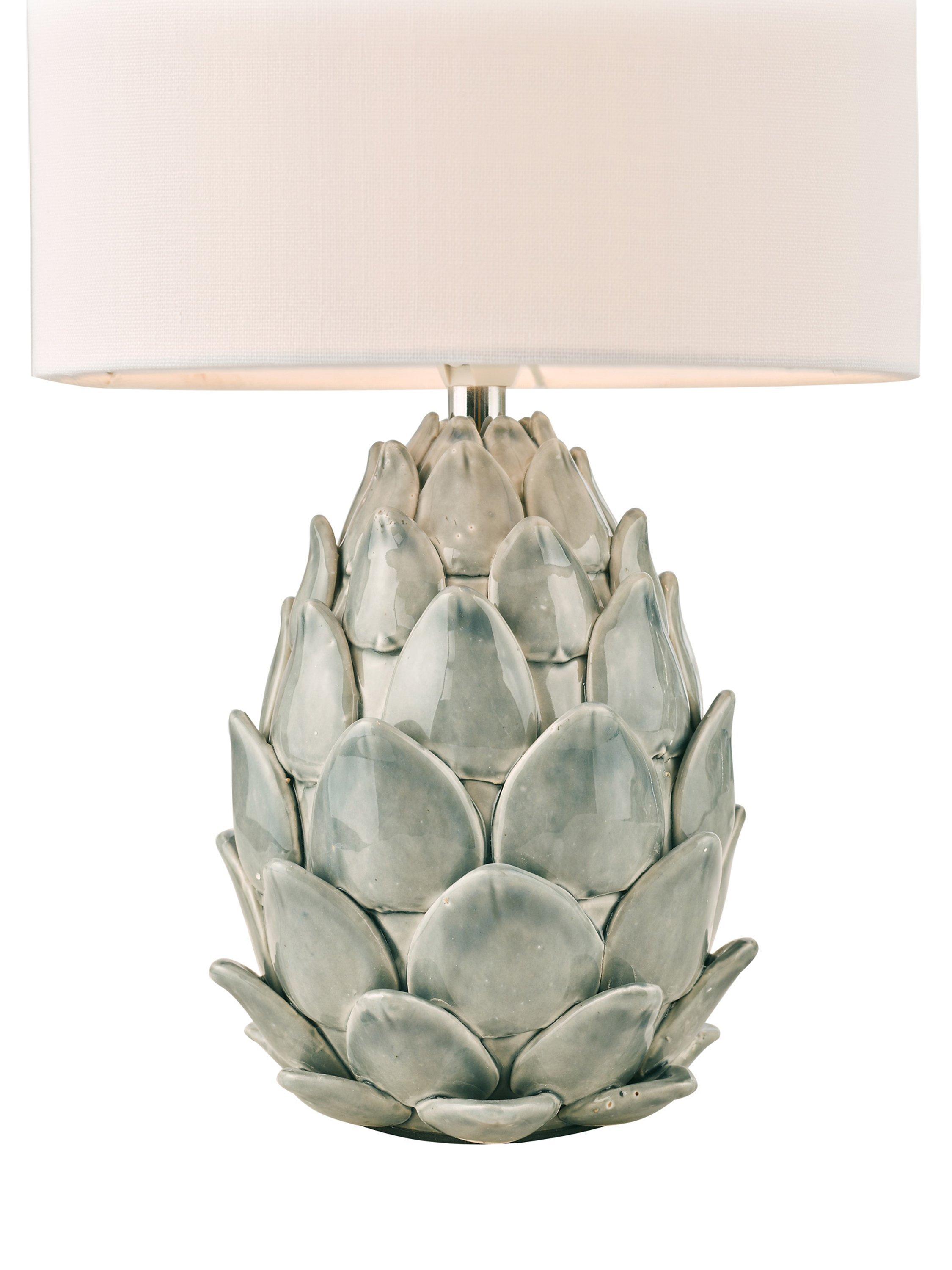 Laura Ashley blue ceramic table lamp linen shade imported from the UK