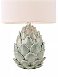 Laura Ashley blue ceramic table lamp linen shade imported from the UK