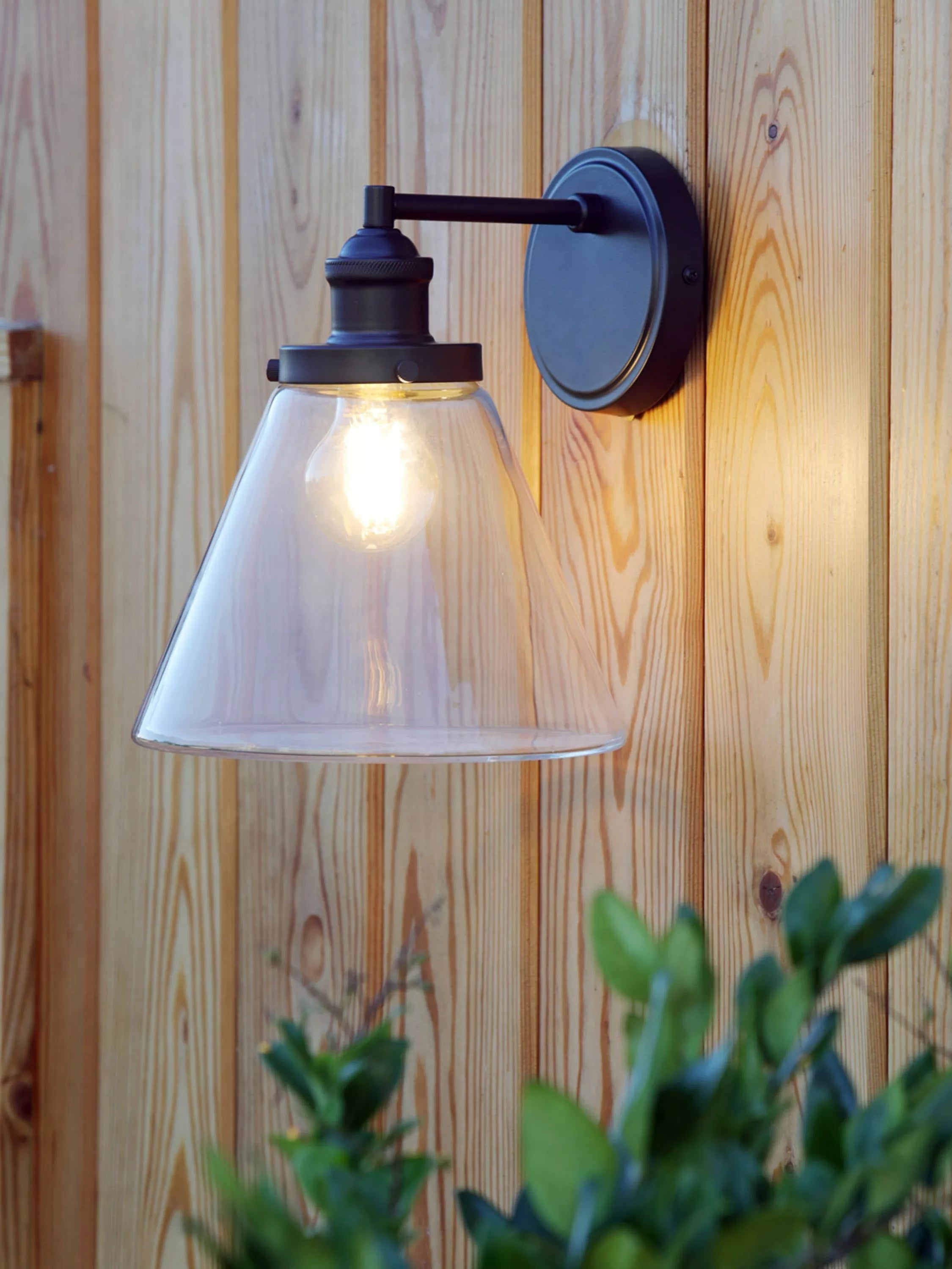 Laura Ashley Isaac outdoor wall light, matt finish - British product