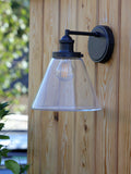 Laura Ashley Isaac outdoor wall light, matt finish - British product