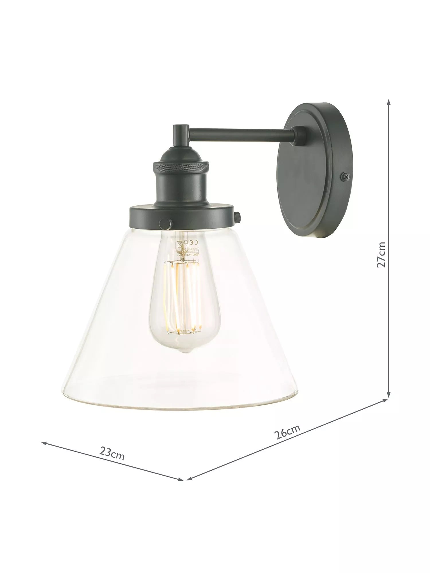 Laura Ashley Isaac outdoor wall light, matt finish - British product
