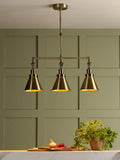 Laura Ashley Rufus triple pendant bar ceiling light (British brand)
