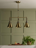 Laura Ashley Rufus triple pendant bar ceiling light (British brand)