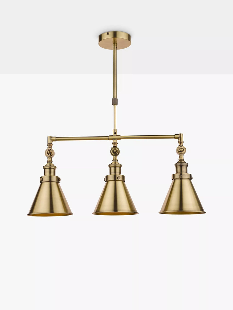 Laura Ashley Rufus triple pendant bar ceiling light (British brand)