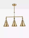 Laura Ashley Rufus triple pendant bar ceiling light (British brand)