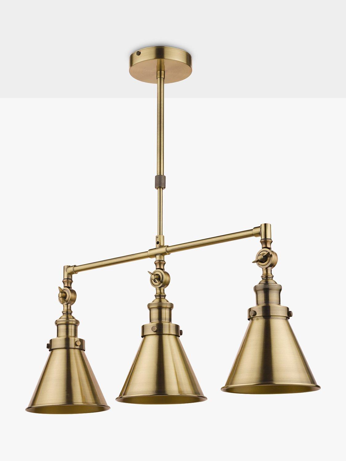 Laura Ashley Rufus triple pendant bar ceiling light (British brand)