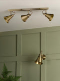 Laura Ashley Rufus 3 spotlight ceiling bar antique brass - British product