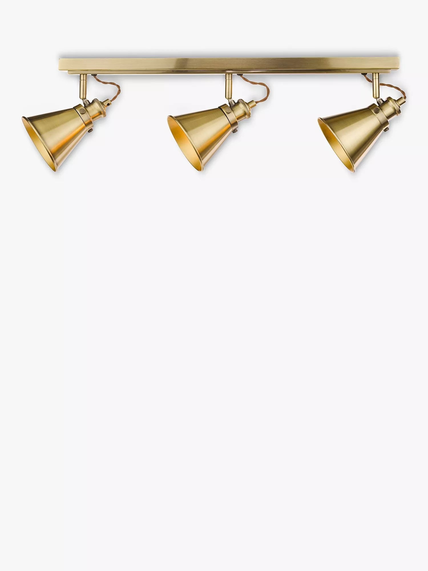 Laura Ashley Rufus 3 spotlight ceiling bar antique brass - British product