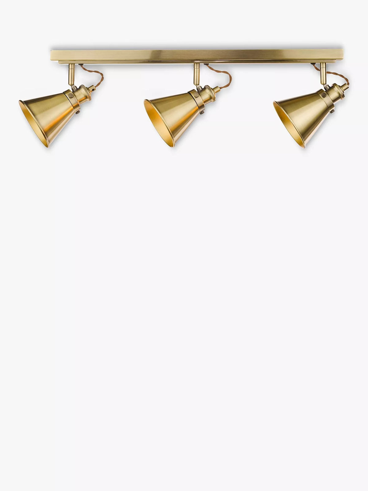 Laura Ashley Rufus 3 spotlight ceiling bar antique brass - British product