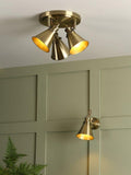 Laura Ashley Rufus single wall light in antique brass finish, UK version