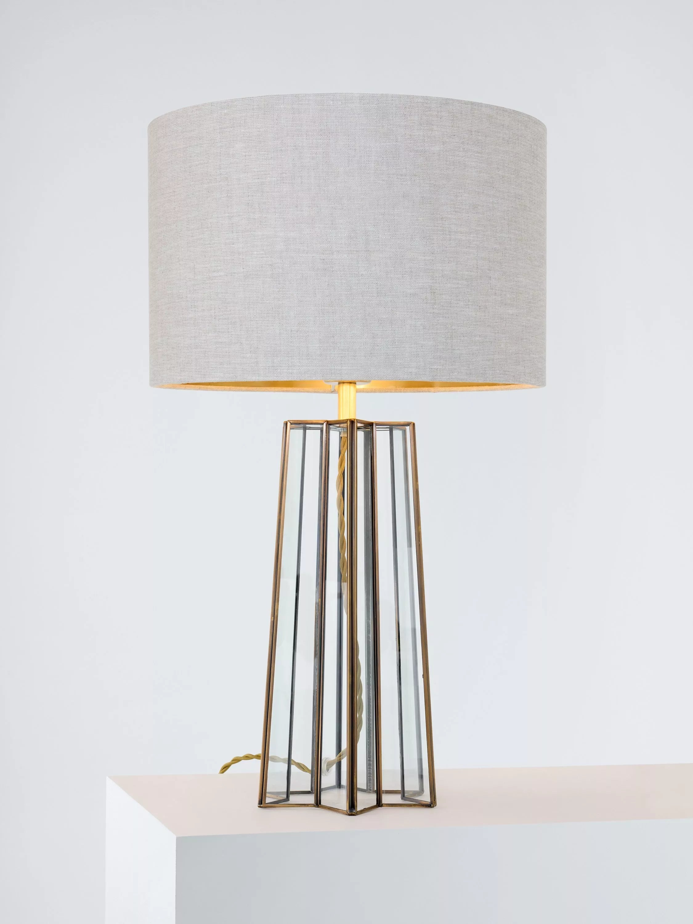 Laura Ashley star table lamp in antique brass (British brand)