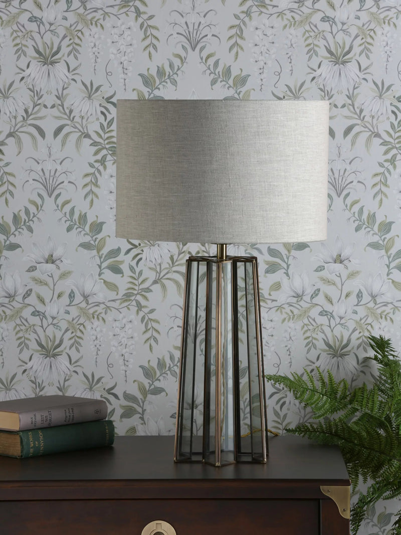 Laura Ashley star table lamp in antique brass (British brand)