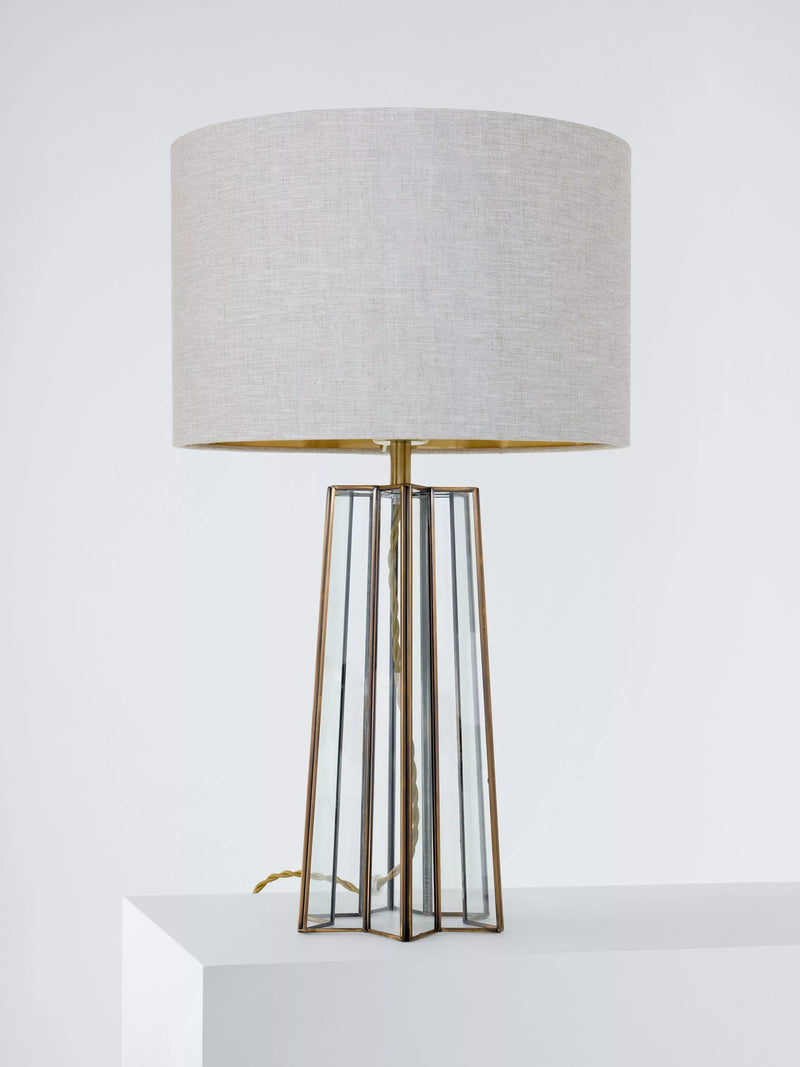 Laura Ashley star table lamp in antique brass (British brand)