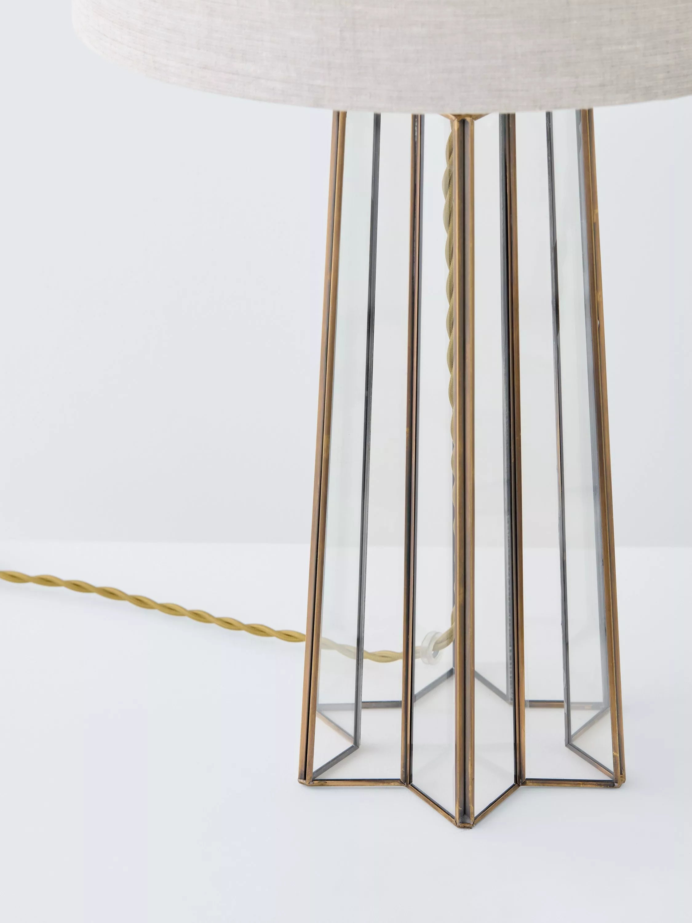 Laura Ashley star table lamp in antique brass (British brand)