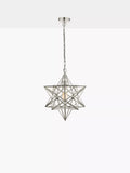 Laura Ashley star glass ceiling light polished silver, UK version