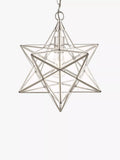 Laura Ashley star glass ceiling light polished silver, UK version