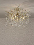 Laura Ashley Willow crystal semi-flush ceiling light, UK version