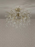 Laura Ashley Willow crystal semi-flush ceiling light, UK version