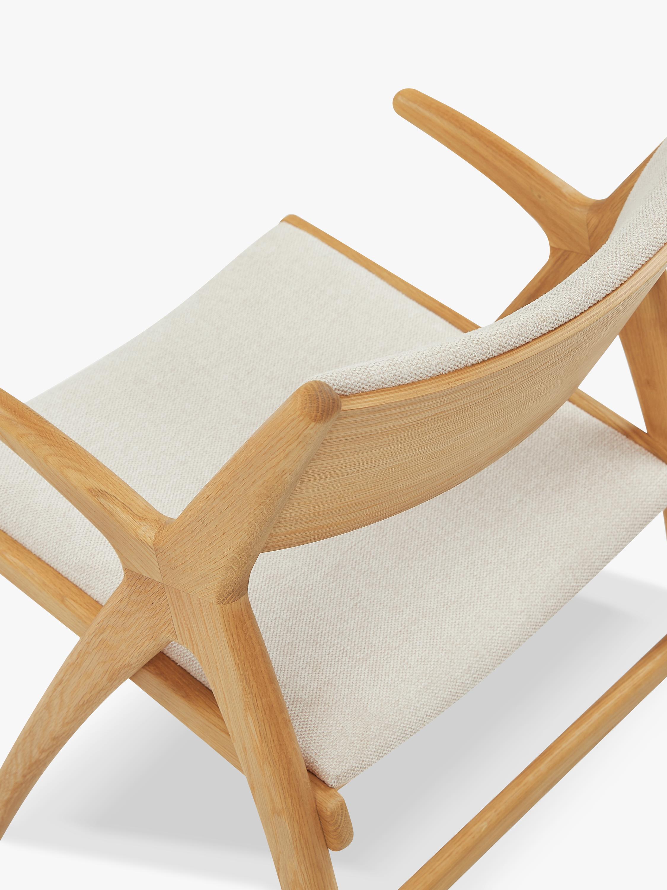 John Lewis X-Ray oak dining chair with woven polyester seat - British product
