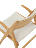 John Lewis X-Ray oak dining chair with woven polyester seat - British product