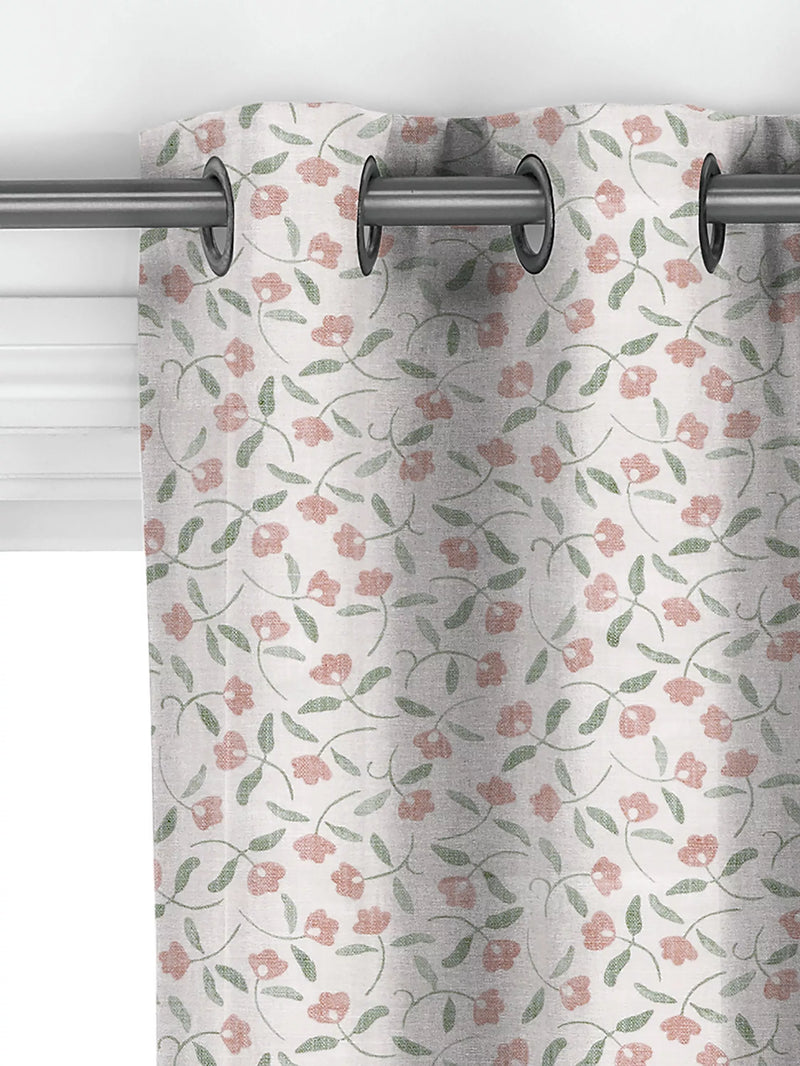 John Lewis scallop floral curtains in plaster colour, made to measure, imported from the UK