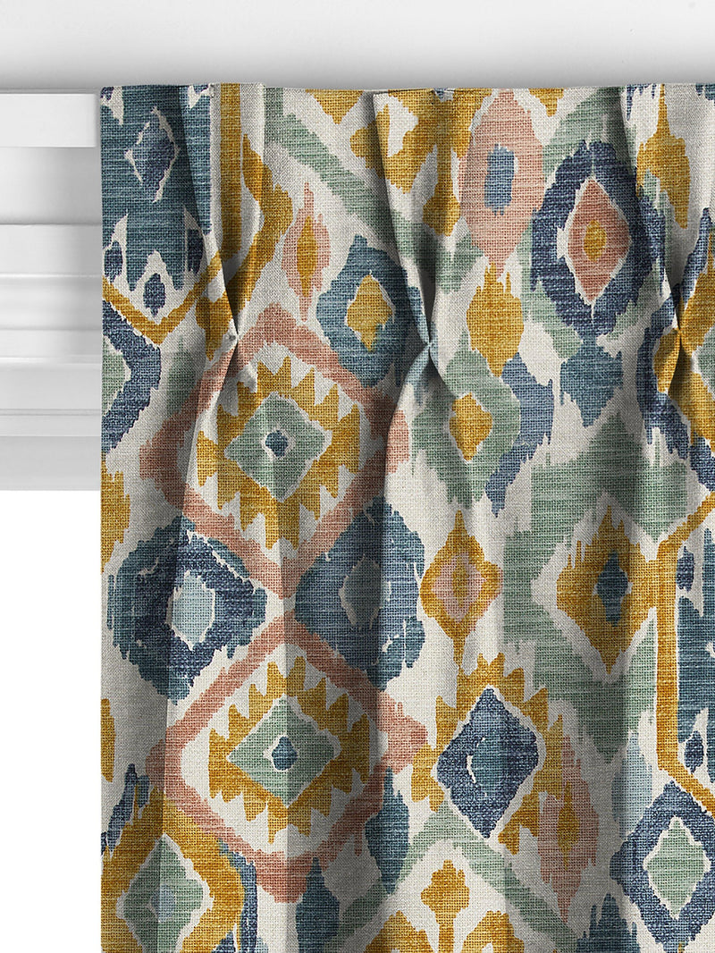 John Lewis Maya Ikat curtains in honey, UK version