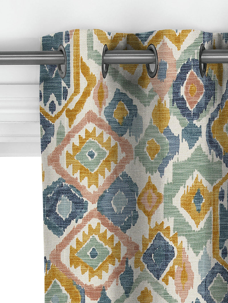 John Lewis Maya Ikat curtains in honey, UK version