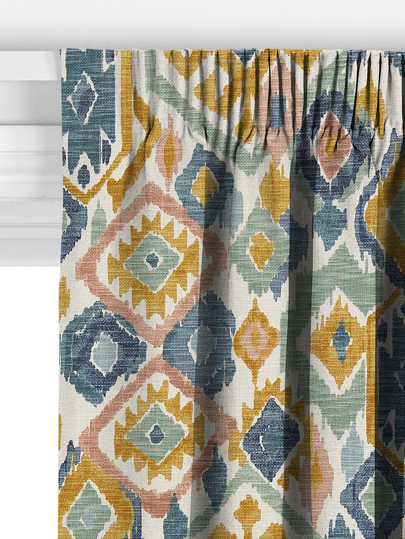 John Lewis Maya Ikat curtains in honey, UK version