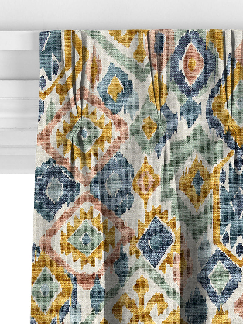 John Lewis Maya Ikat curtains in honey, UK version