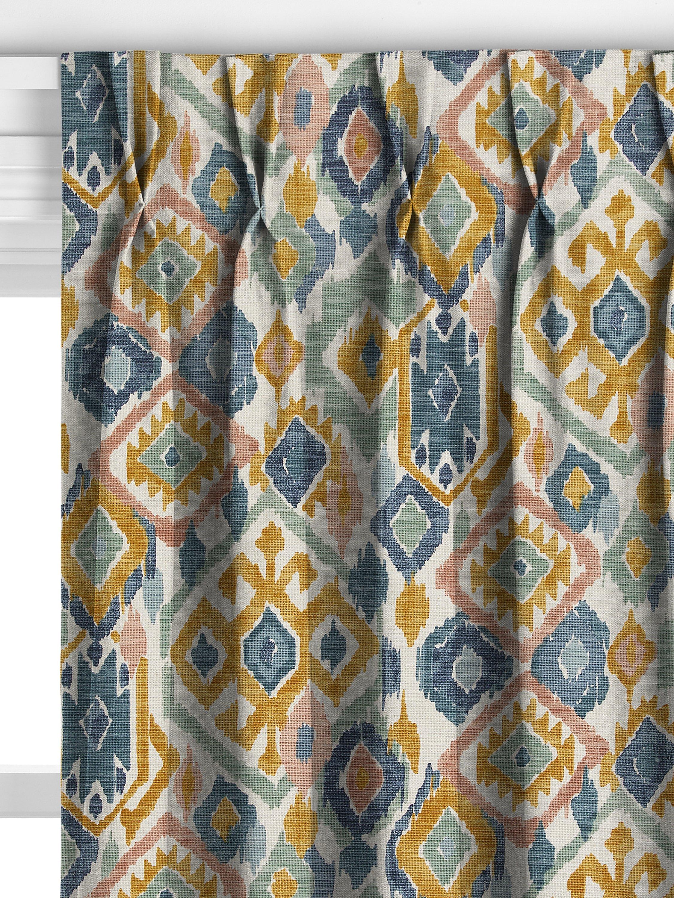 ستائر John Lewis Maya Ikat بالعسل، النسخة البريطانية