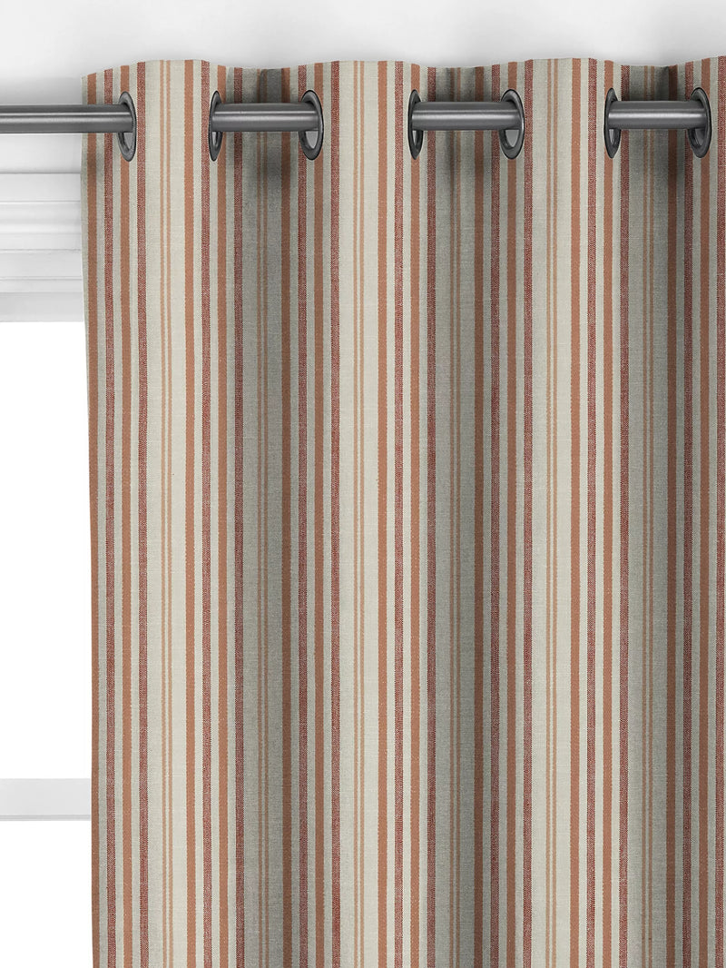John Lewis Ottoman Stripe terracotta curtains or roman blind - British product