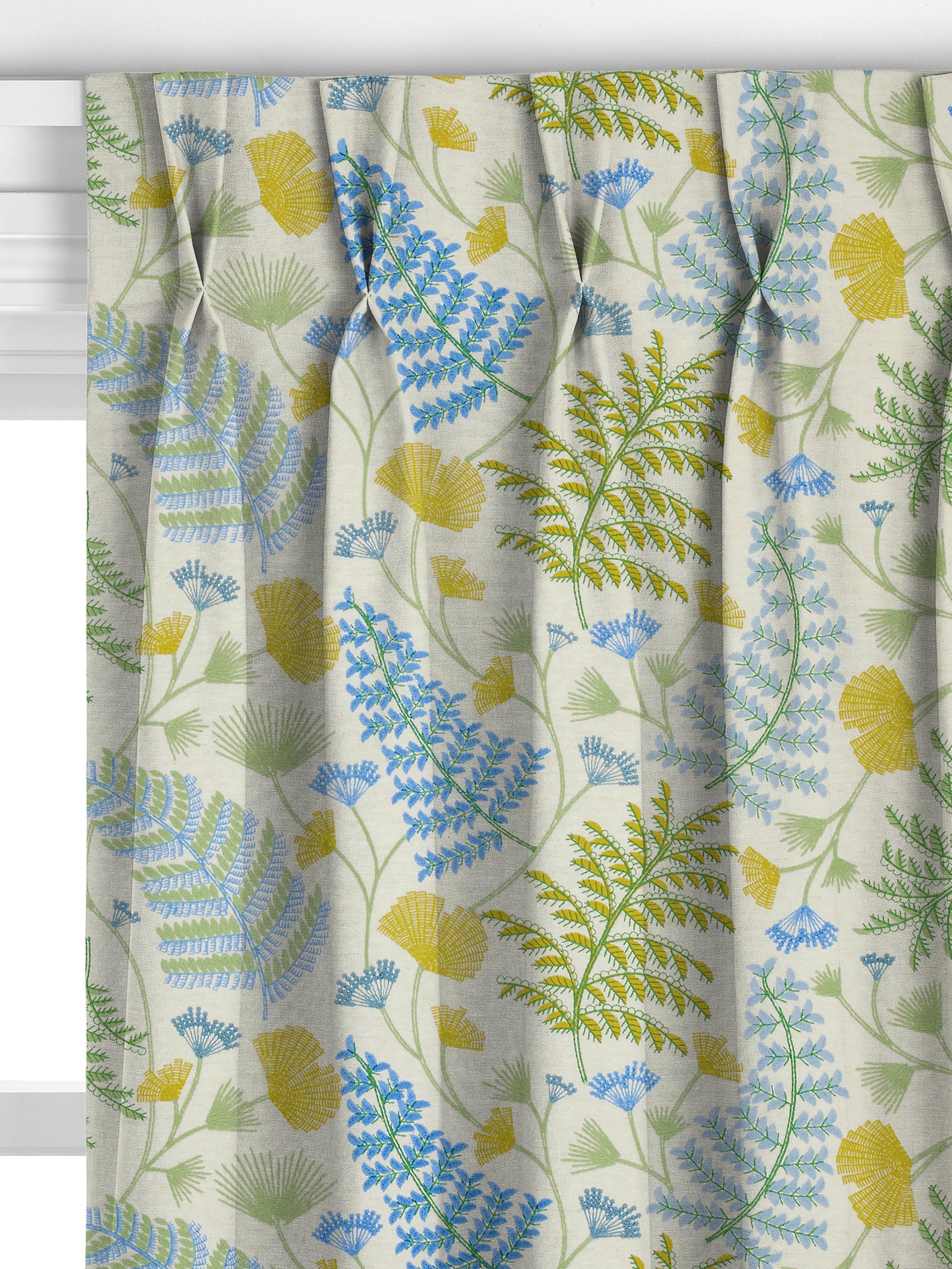 John Lewis Laurel Embroidery curtains Tranquil Blue, imported from the UK