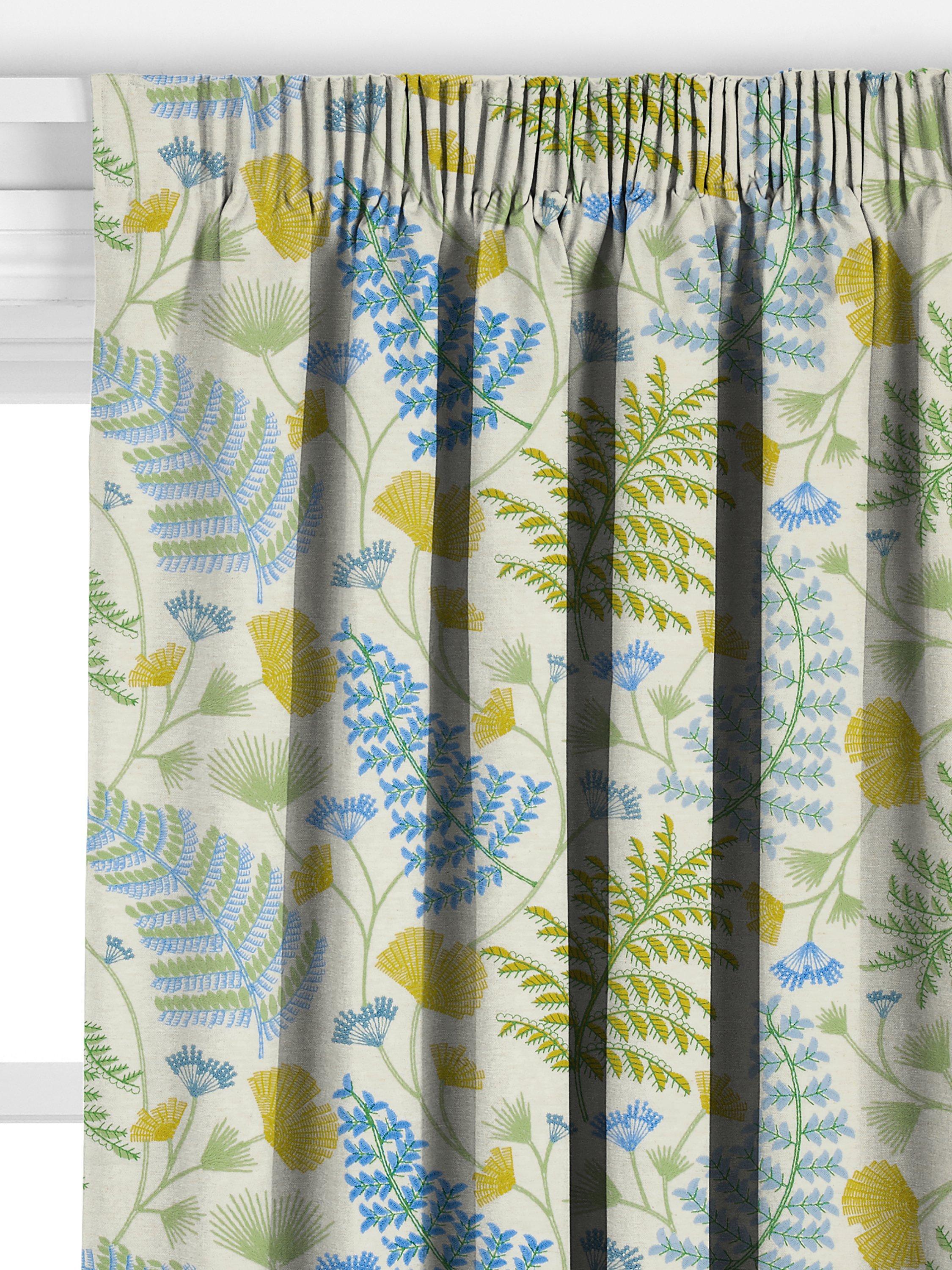 John Lewis Laurel Embroidery curtains Tranquil Blue, imported from the UK