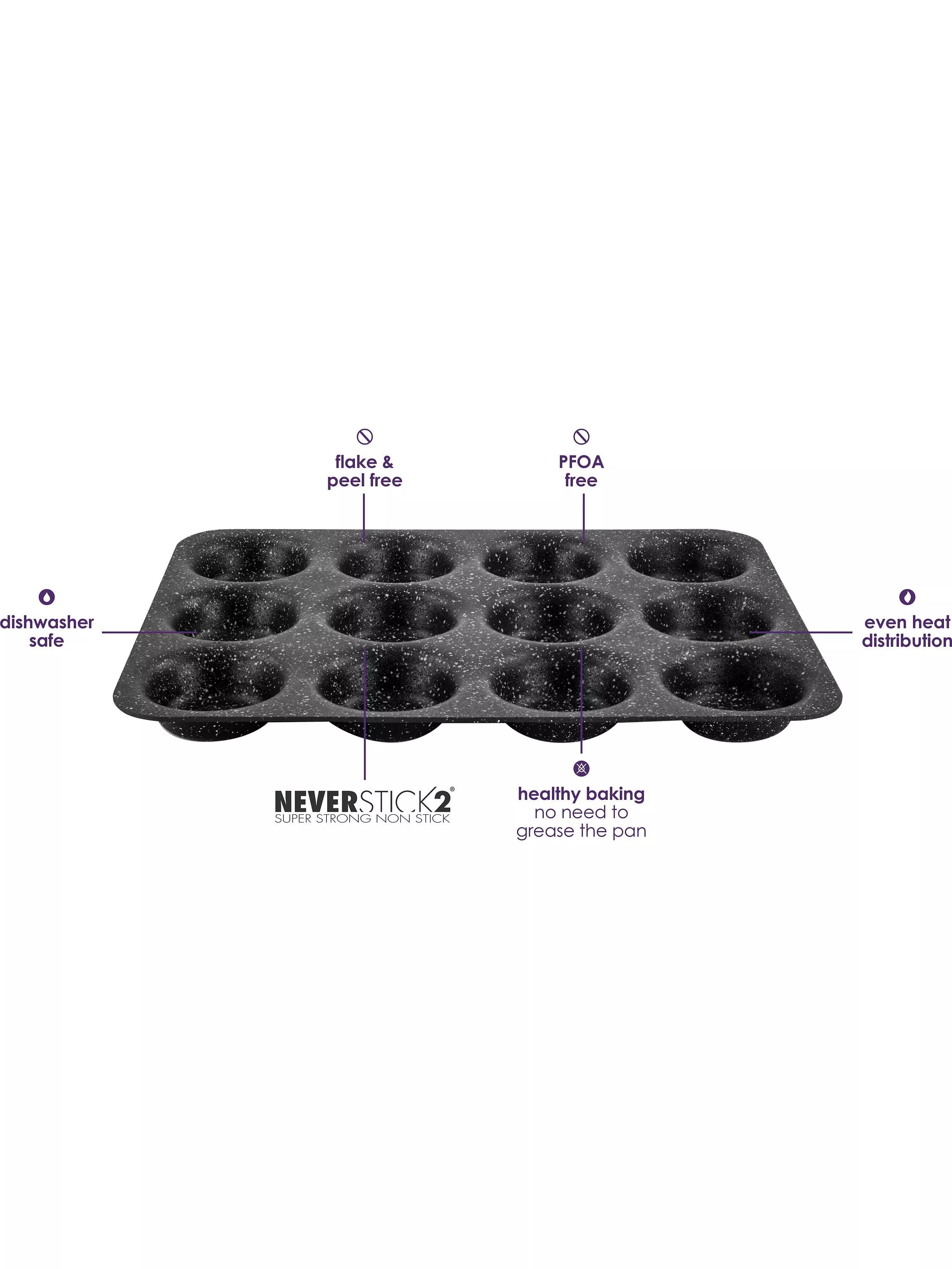 Eaziglide non-stick cupcake tray 12 cup - British product