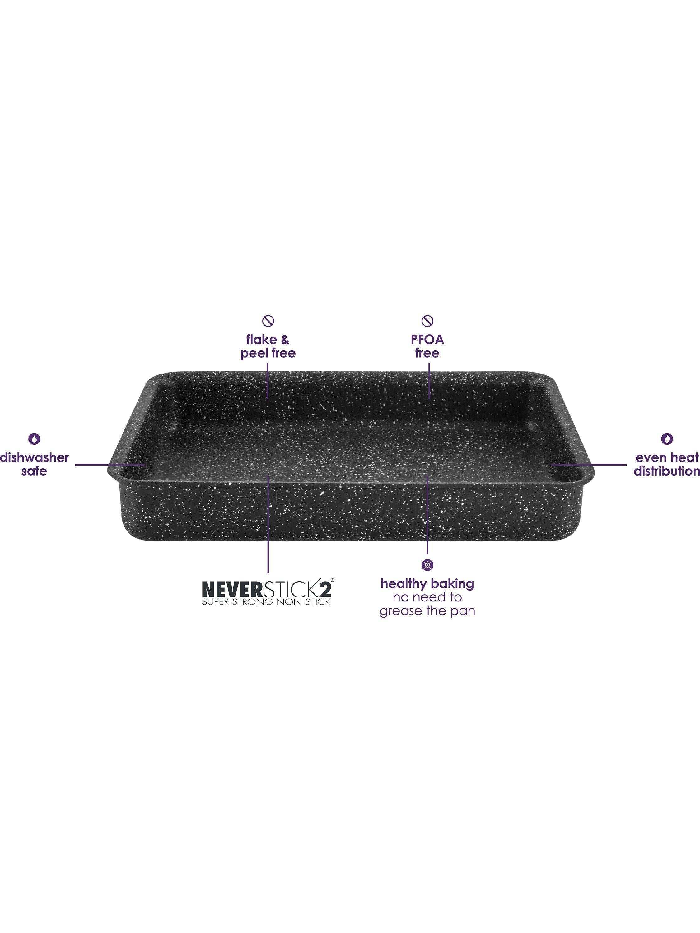 Eaziglide aluminium non-stick deep cake tin baking tray 30 x 20cm - British product