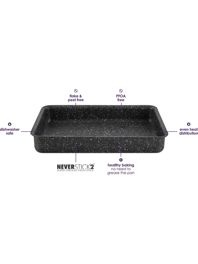 Eaziglide aluminium non-stick deep cake tin baking tray 30 x 20cm - British product