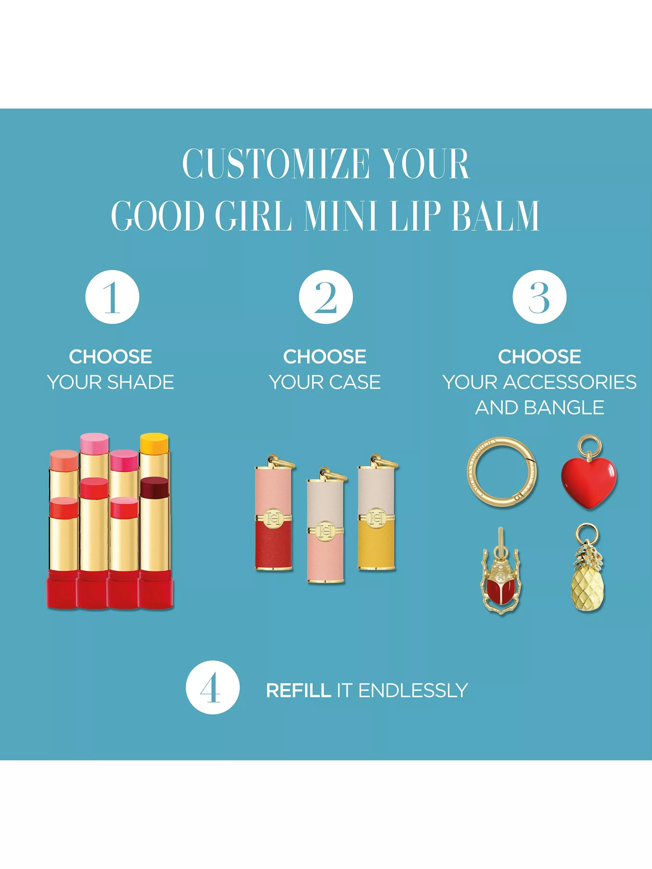 Carolina Herrera mini tint lip balm case - British product