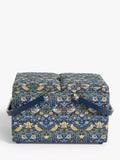 John Lewis sewing basket Strawberry Thief twin lid navy (British brand)