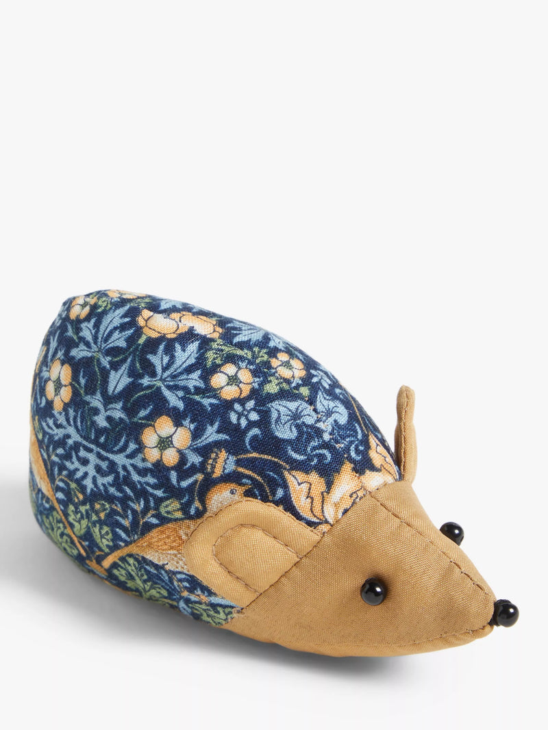 John Lewis William Morris hedgehog pincushion in blue - British product