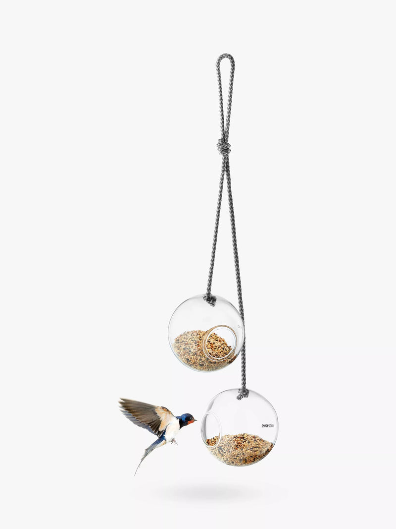 Eva Solo Glass Bird Feeder Set of 2, imported from the UK