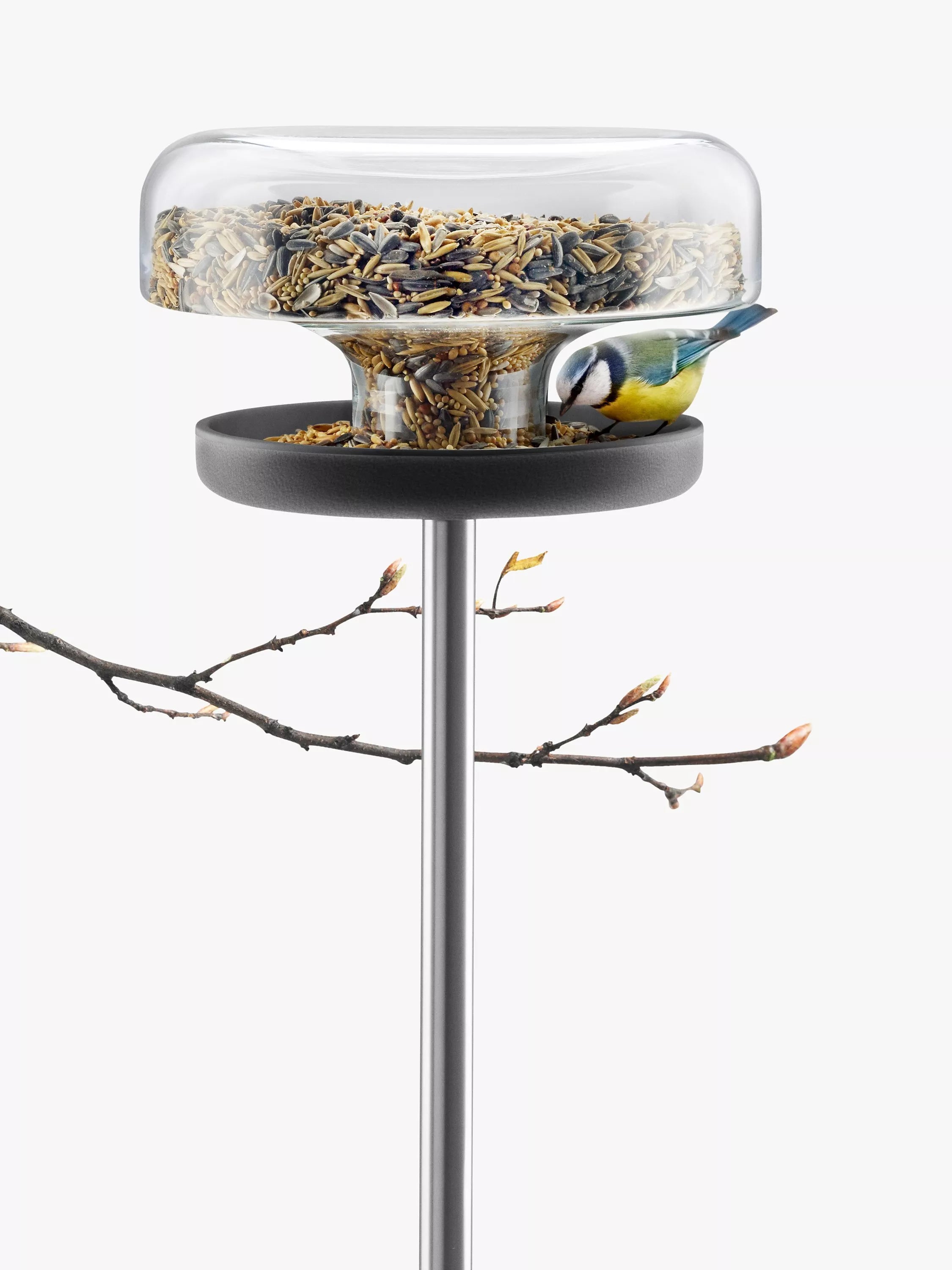 Eva Solo bird feeder table with glass dispenser, UK version