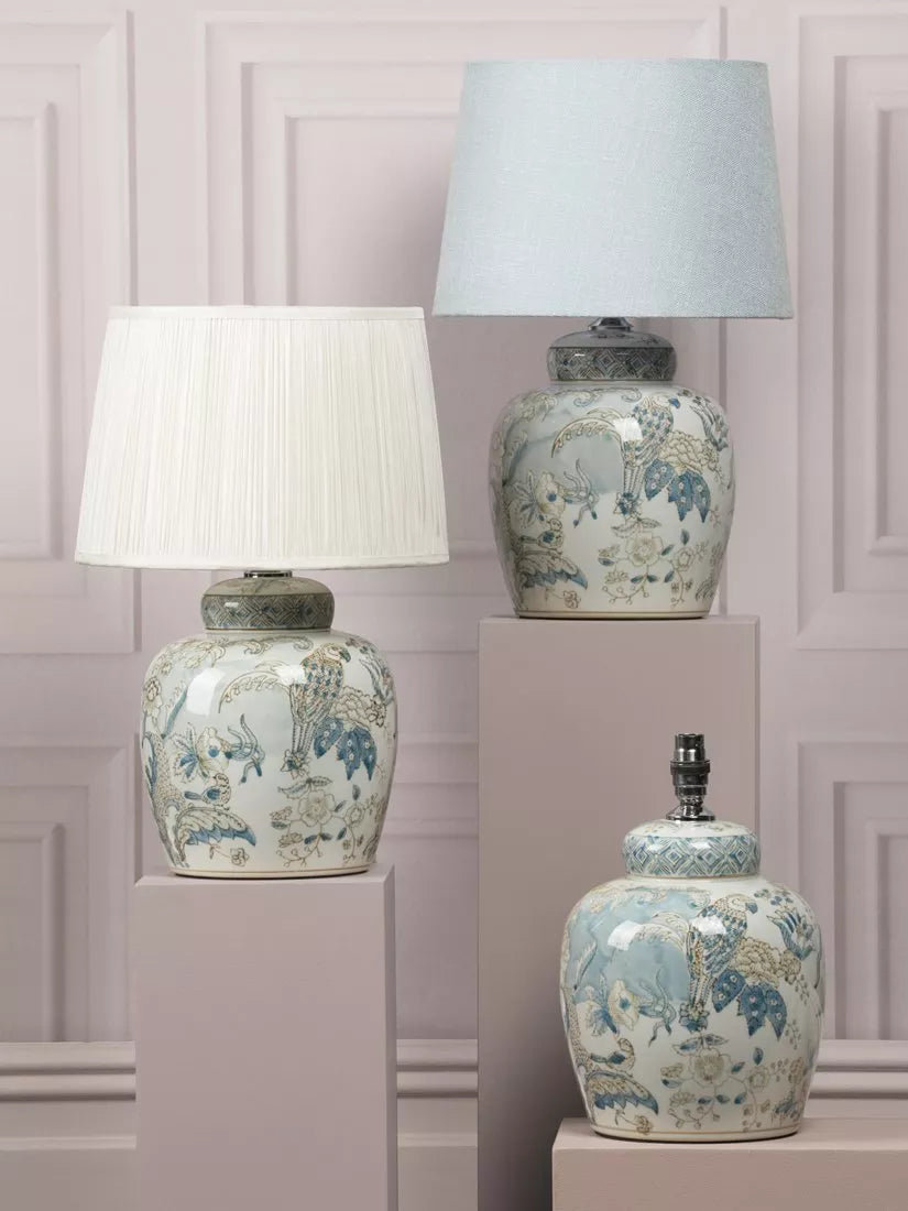 Laura Ashley Elizabeth ceramic table lamp with hand-painted design (British brand)