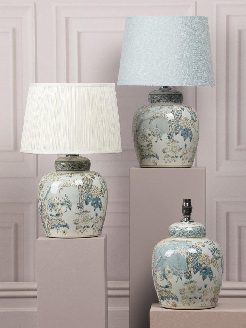 Laura Ashley Elizabeth ceramic table lamp with hand-painted design (British brand)