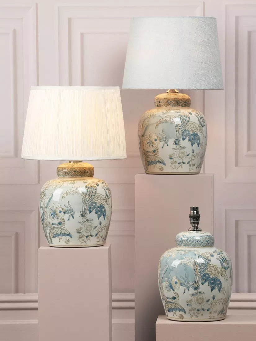 Laura Ashley Elizabeth ceramic table lamp with hand-painted design (British brand)