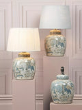 Laura Ashley Elizabeth ceramic table lamp with hand-painted design (British brand)