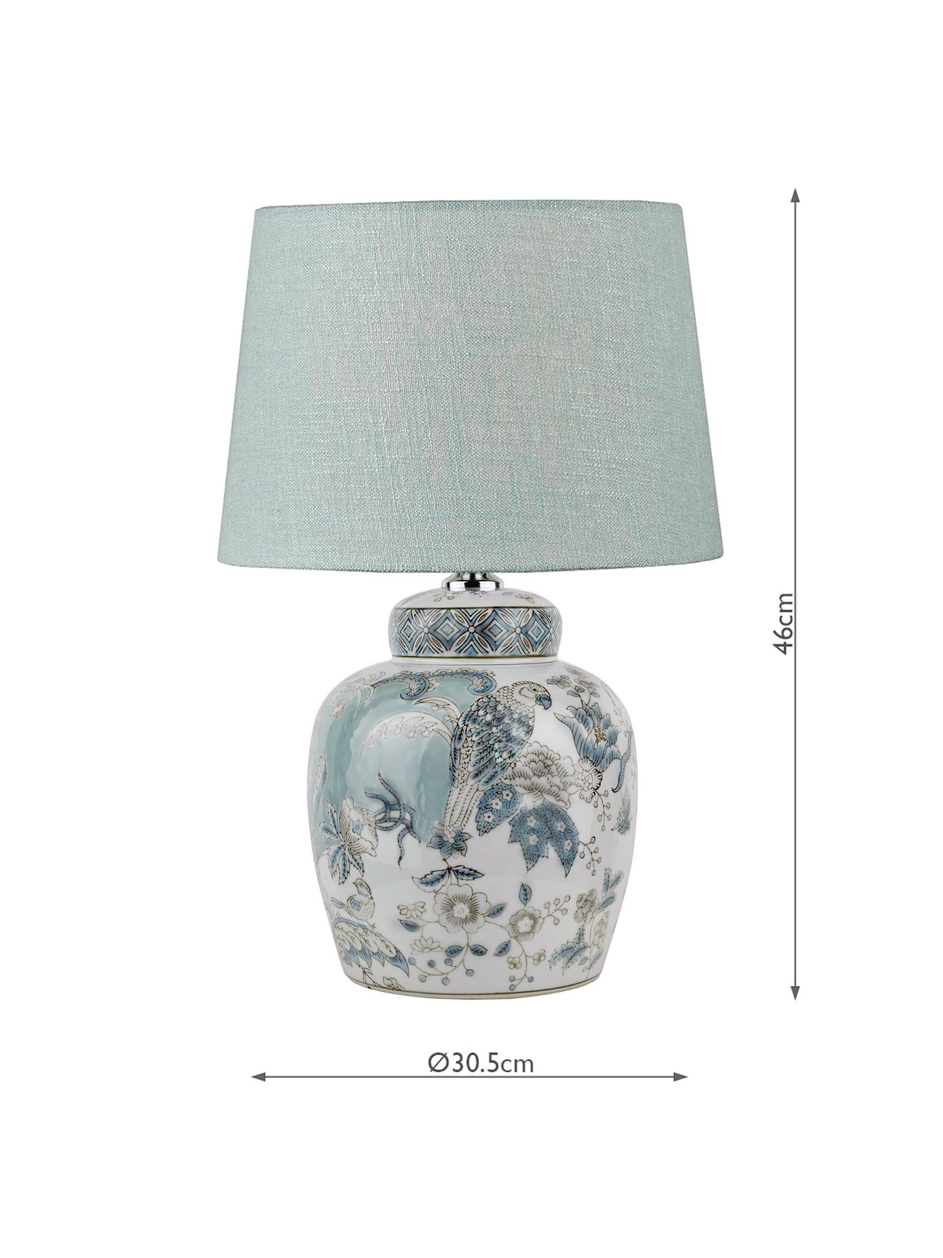 Laura Ashley Elizabeth ceramic table lamp with hand-painted design (British brand)