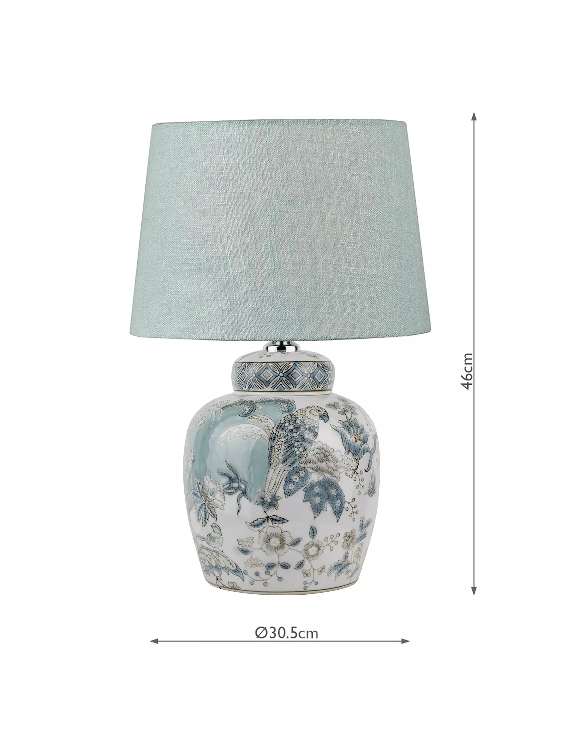Laura Ashley Elizabeth ceramic table lamp with hand-painted design (British brand)