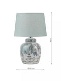 Laura Ashley Elizabeth ceramic table lamp with hand-painted design (British brand)