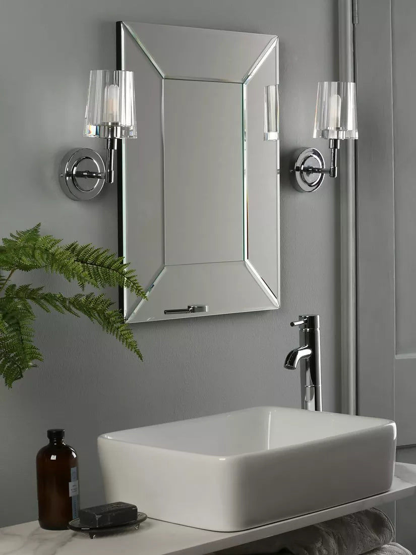 Laura Ashley Blake bathroom wall light chrome crystal (British brand)